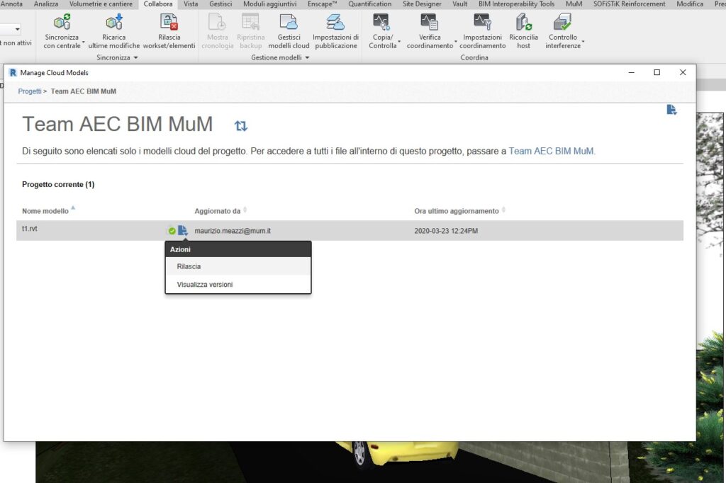 Come Collaborare con BIM360 Design - modelli gestiti in cloud