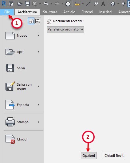 1 Ottimizzazione Scheda Video di Revit Opzioni