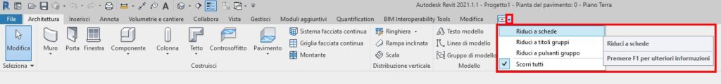 Stili Barra Multifunzione Revit