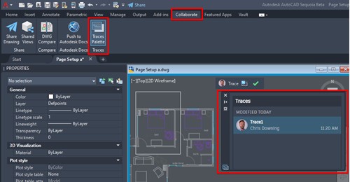 Traccia dal menu collabora - 5 funzioni veloci di AutoCAD