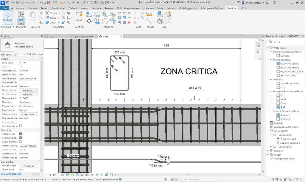 Progettazione Armature con Autodesk Revit creazione di documentazione