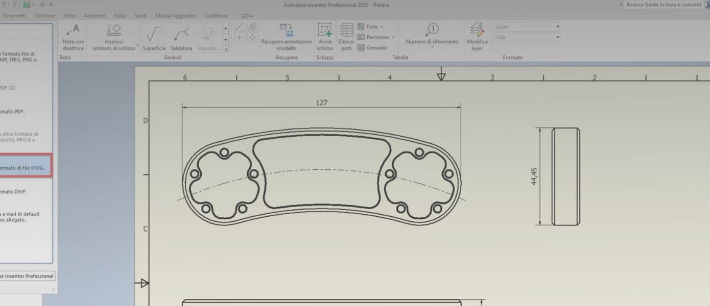 File Inventor DWG o File Inventor IDW