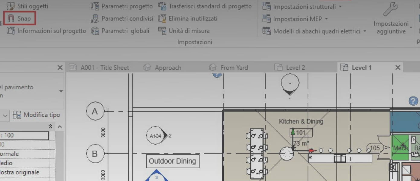 Gli SNAP in Autodesk Revit