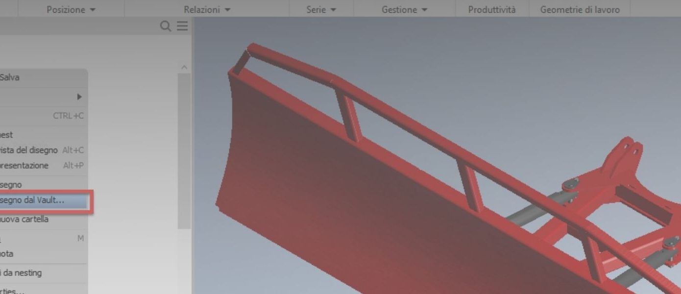 Aprire il Disegno da Vault