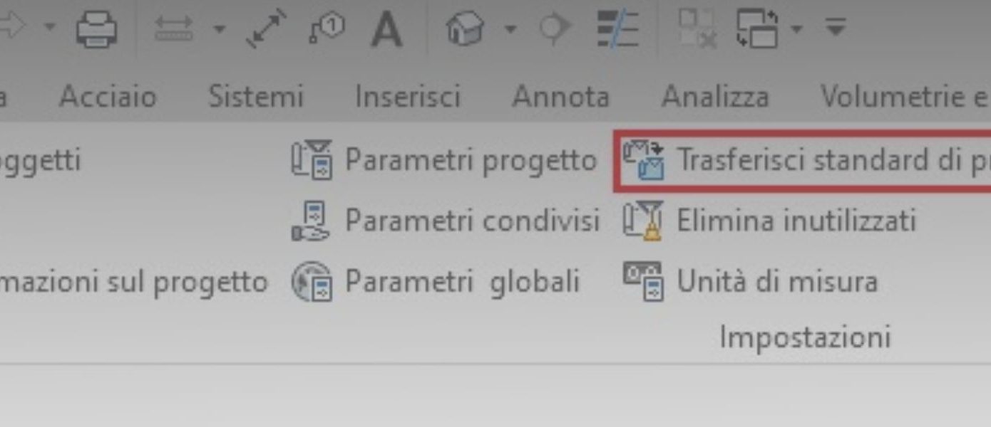 Come copiare gli standard di Revit