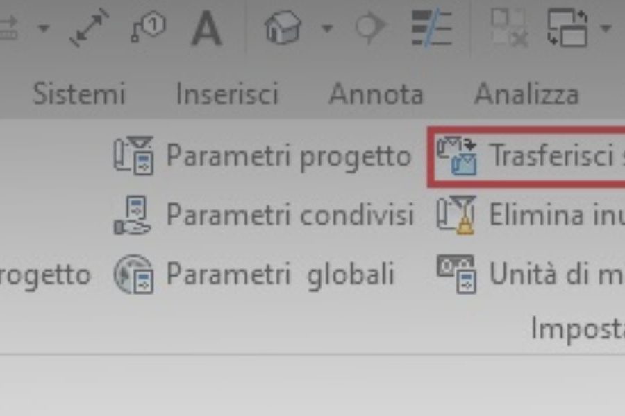 Come copiare gli standard di Revit