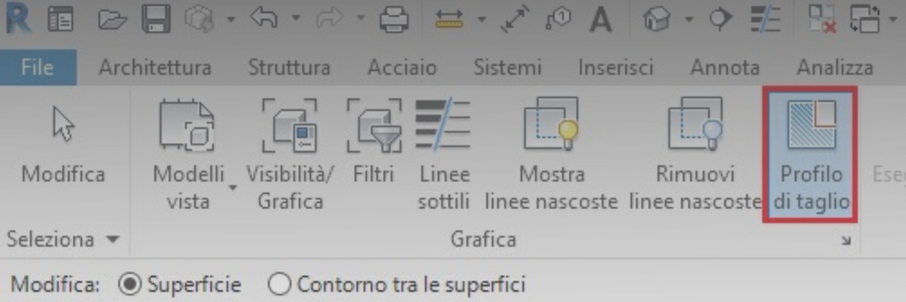 Profili di Taglio di Revit