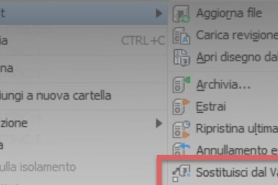 Sostituisci dal Vault