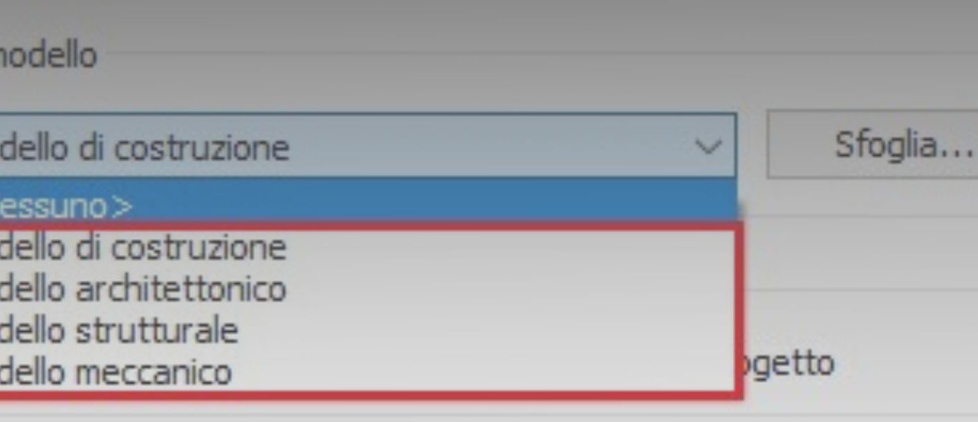 Personalizzare l’Elenco dei Modelli Revit
