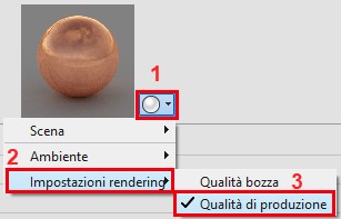 Modificare le Proprietà dei Materiali Qualità di Rendering