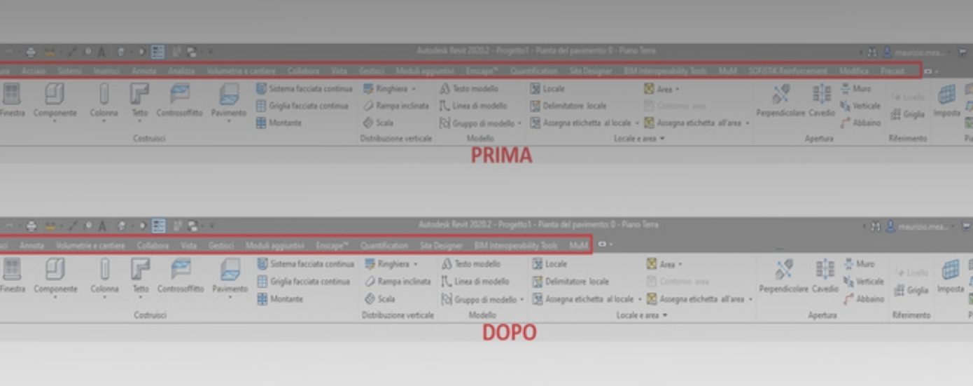 Personalizzare la Barra Multifunzione di Revit