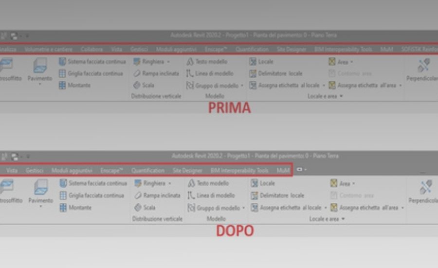 Personalizzare la Barra Multifunzione di Revit
