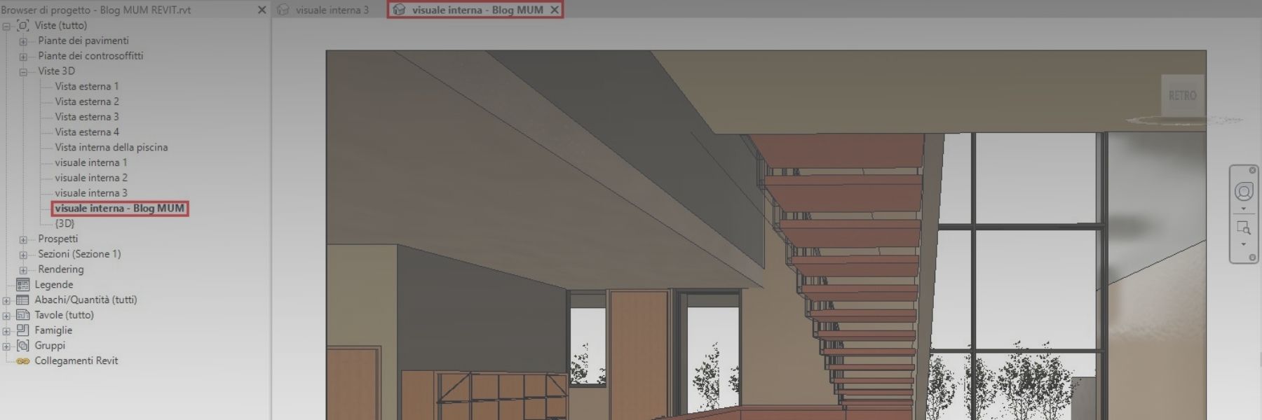 Bloccare una Vista 3D in Revit