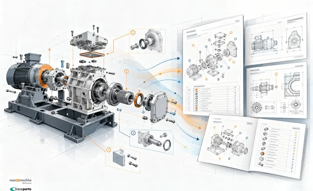Esploso di una macchina e documentazione tecnica con Inventor e AutoDoks