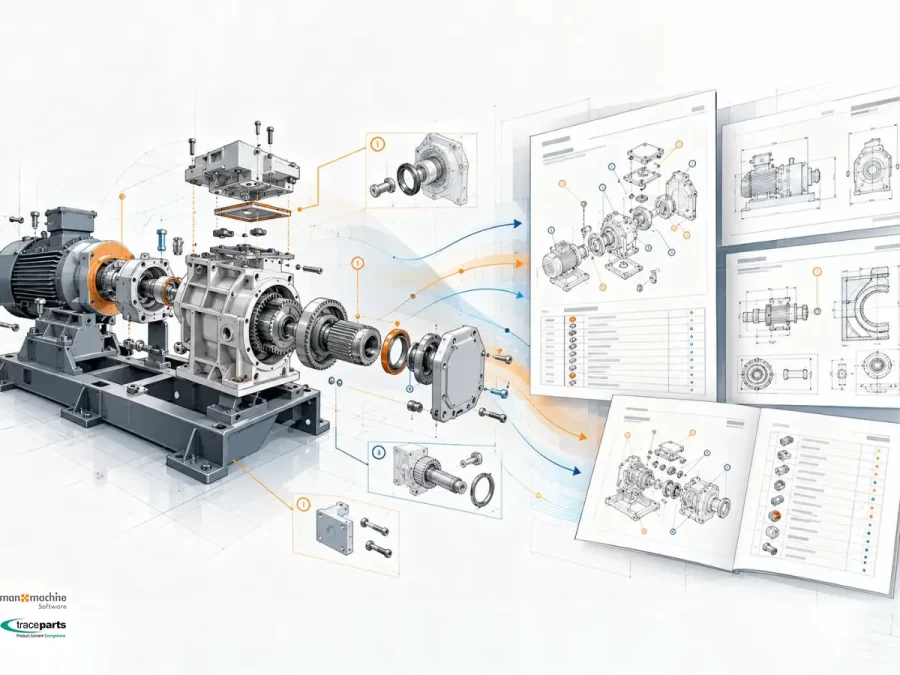 Esploso di una macchina e documentazione tecnica con Inventor e AutoDoks